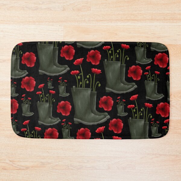 Item preview, Green Boot and Poppies  designed and sold by Krystal  Thomas.