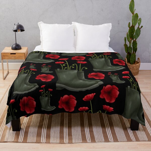 Item preview, Green Boot and Poppies  designed and sold by Krystal  Thomas.
