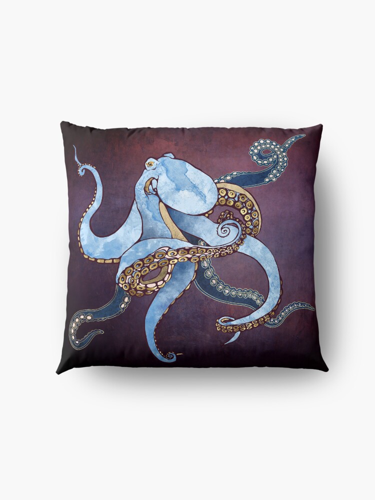 Alternate view of Metallic Octopus III Floor Pillow
