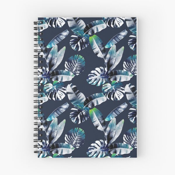 Item preview, TROPICAL LEAF PRINT IN NAVY & LIME designed and sold by STUDIOFLOW.