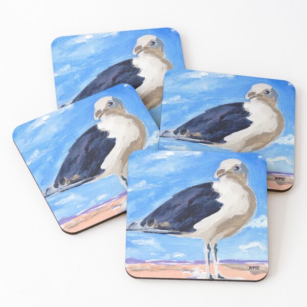 Item preview, Seagull with Pink Sands designed and sold by AMOpainting.