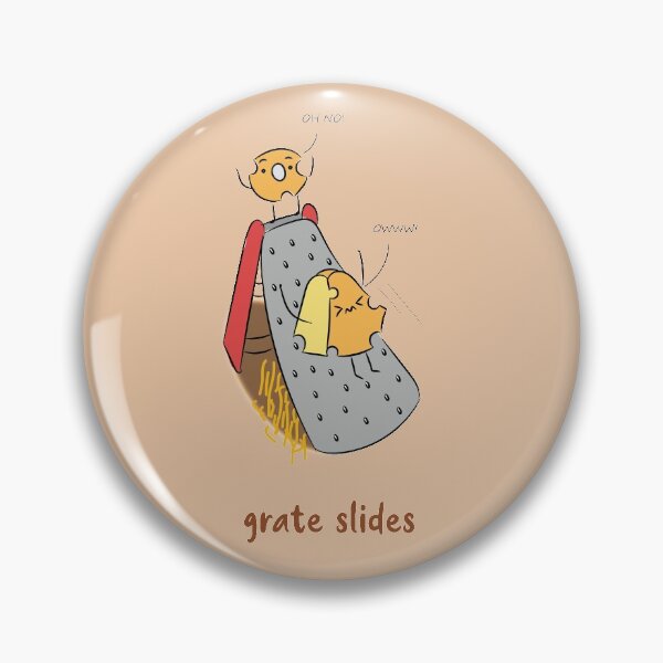 Item preview, grate slides - cheese sliding down a grate kawaii comic designed and sold by DD1492.