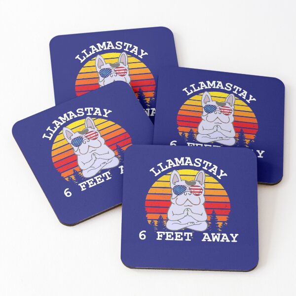 Item preview, Llamastay 6 Feet social distancing Pug Humor designed and sold by ArtistThara.