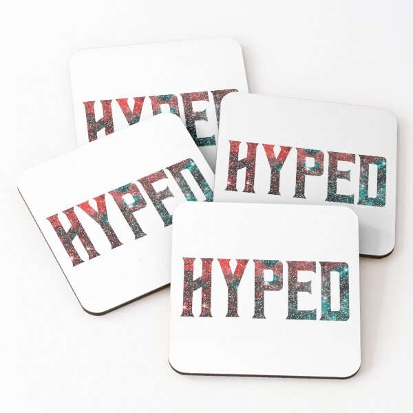Item preview, Hyped (Stylish Vintage Retro Logo • Colorful Shiny Stars Look) designed and sold by SassyClassyMe.