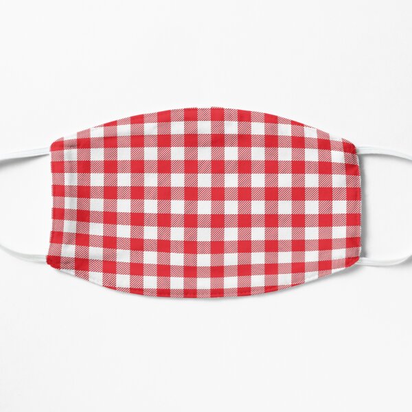 Plaid (red/white) Mask