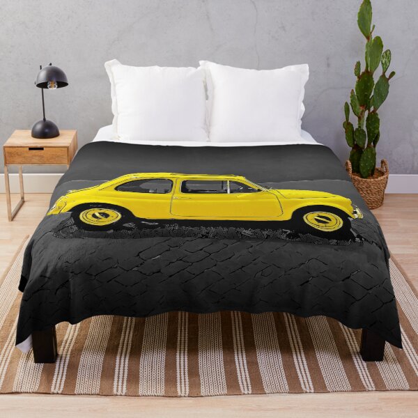 Item preview, A classic Fiat 500 Italian car in yellow and black designed and sold by Retro Futurist.