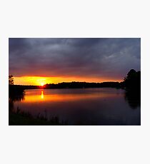 Sunset Over Lake Photographic Print