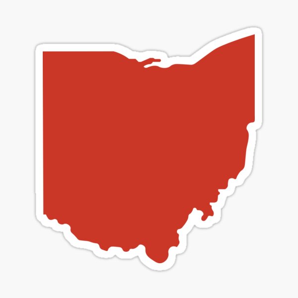 "Ohio Red Outline" Sticker for Sale by meganksyer Redbubble