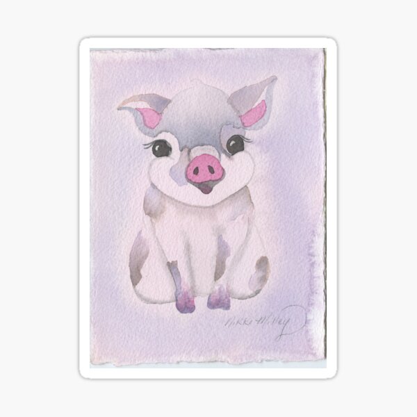 The Brush Babies Pig Sticker