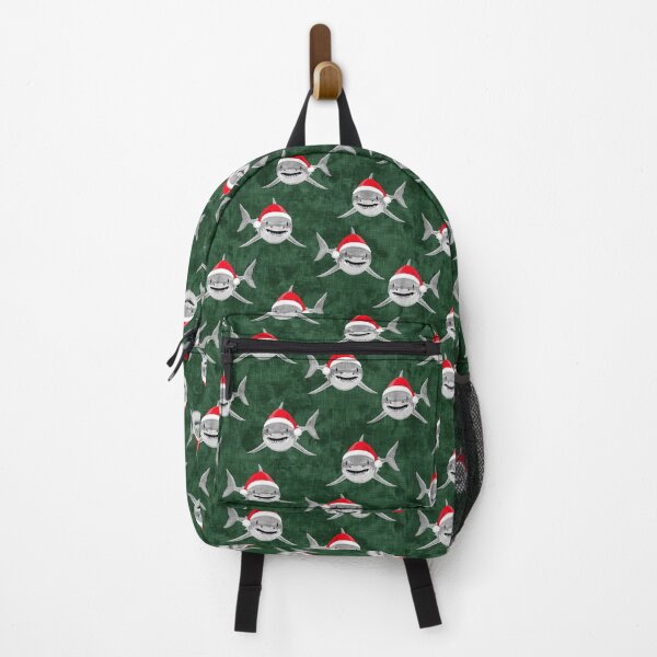 Item preview, Santa Sharks - green - Christmas shark designed and sold by littlearrow.