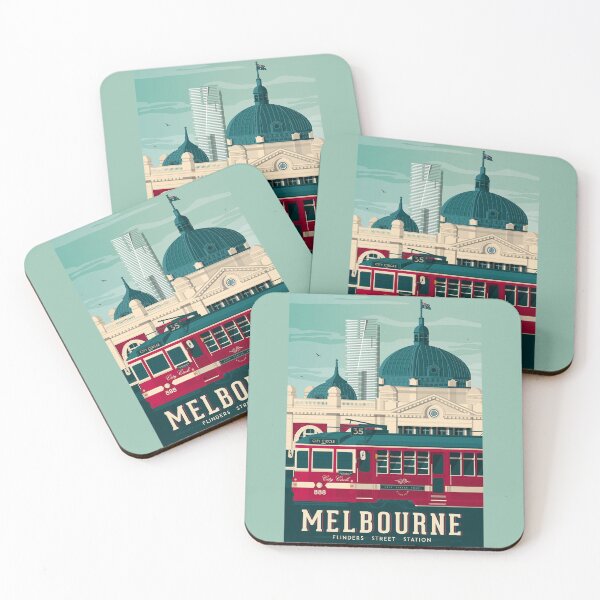Item preview, Melbourne Victoria - Flinders Street Station  designed and sold by art-lovers.
