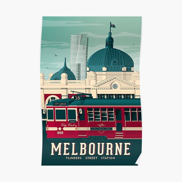 Melbourne Victoria - Flinders Street Station Poster