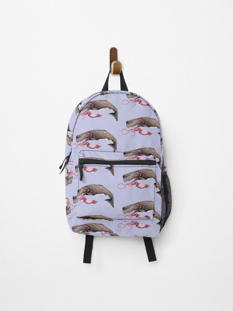 Thumbnail 1 of 3, Backpack, Sperm whale and squid battle designed and sold by CHLOEYZOARD.