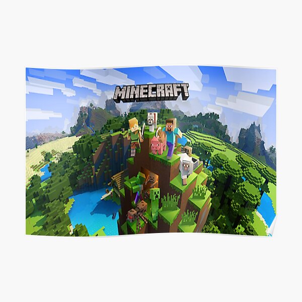Minecraft Xbox Posters Redbubble - pin on minecraft stream roblox gameplay minecraft