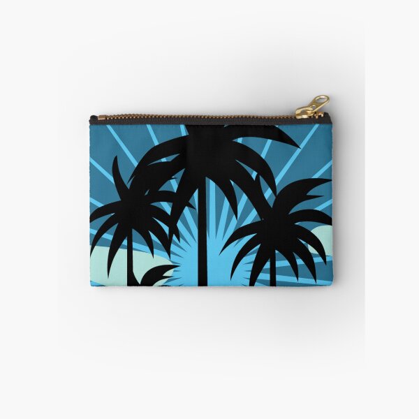 Item preview, Palm tree with beaming blue sun designed and sold by ExploreStore.