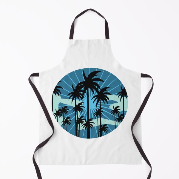 Item preview, Palm tree with beaming blue sun designed and sold by ExploreStore.