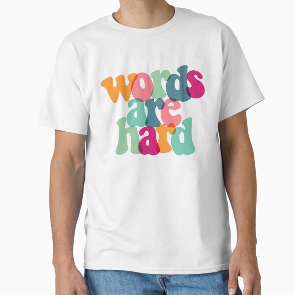 Item preview, words are hard designed and sold by Caroline Derucki.
