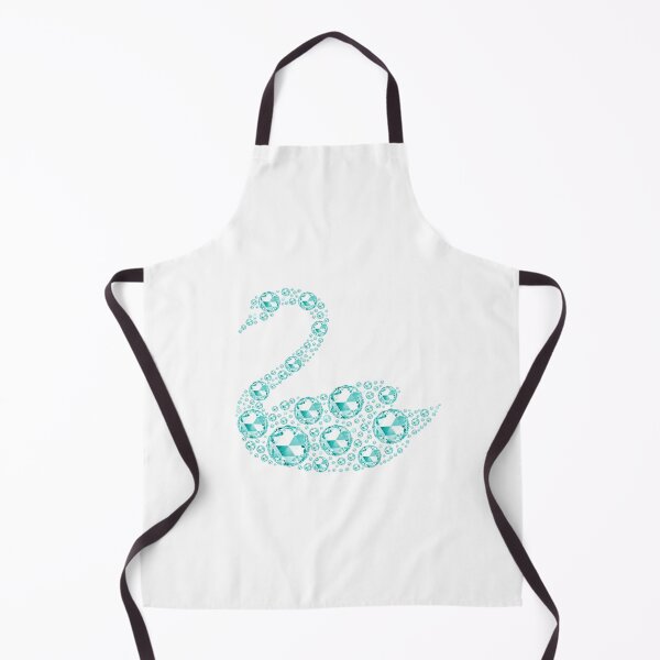 Item preview, Swan in Aqua Blue Diamonds designed and sold by WisdomInspired.