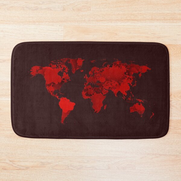 Item preview, Red map of the world designed and sold by AlbertoRuiZ.