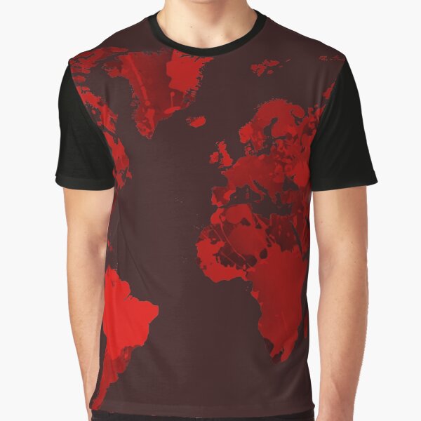 Item preview, Red map of the world designed and sold by AlbertoRuiZ.
