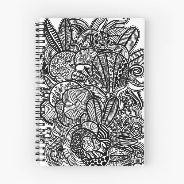 Item preview, Gardens #2 Black and White Doodle Art designed and sold by hellomartywoods.