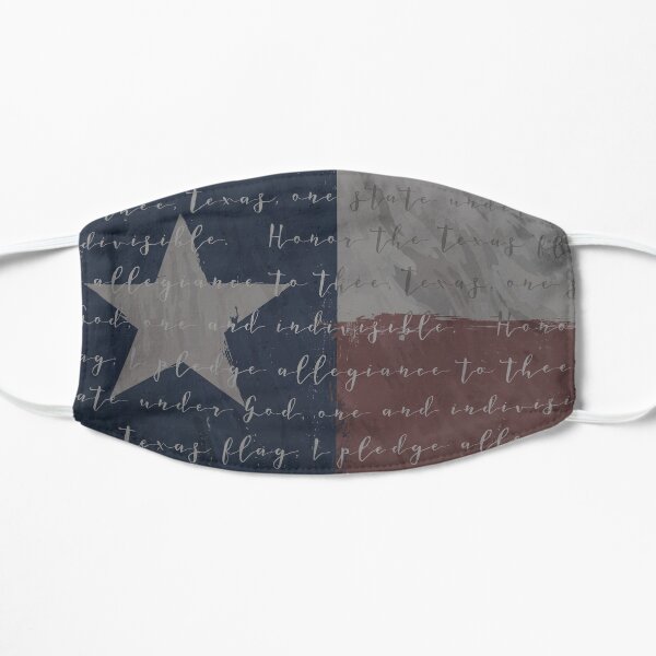 The Texas Pledge w/ Flag V2 Flat Mask
