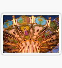 Ornate Swing Ride at Night on the Ocean City, NJ Boardwalk Sticker