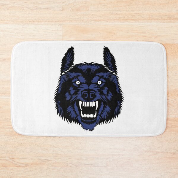 Item preview, Wolf Face In Blue & Black Color - Fluffy Hairs Looking Scary designed and sold by creativeloog.