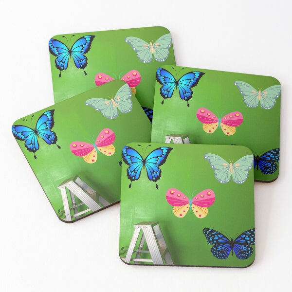 Item preview, Beautiful butterfly on green wall designed and sold by Giree07.