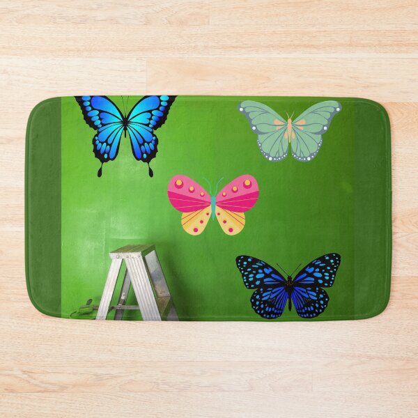 Item preview, Beautiful butterfly on green wall designed and sold by Giree07.