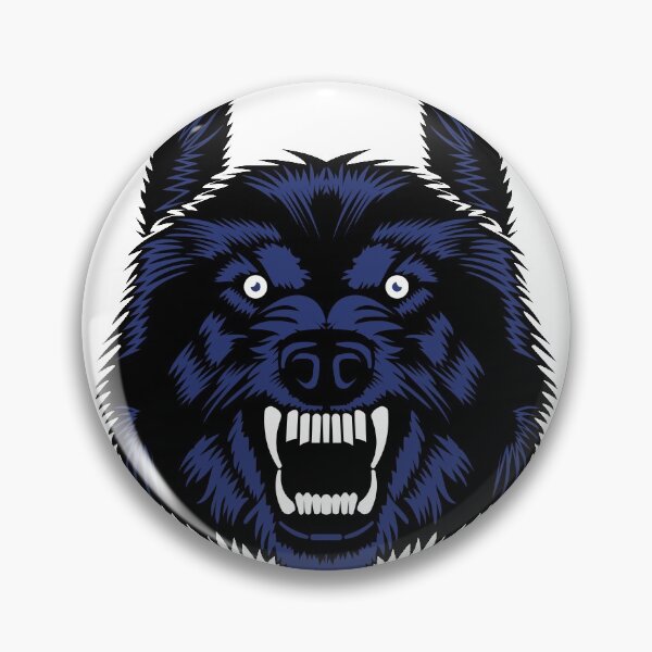 Item preview, Wolf Face In Blue & Black Color - Fluffy Hairs Looking Scary designed and sold by creativeloog.