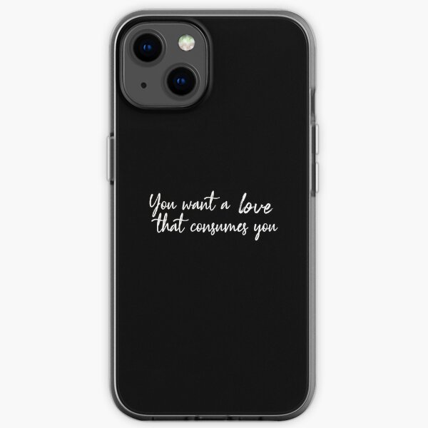 Damon Salvatore Vous voulez un amour qui vous consume Coque souple iPhone