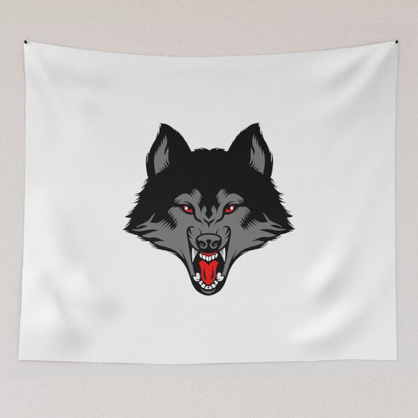 Item preview, Scary Wolf Facemask A Rave Face - Aesthetic Art Of Animal designed and sold by creativeloog.