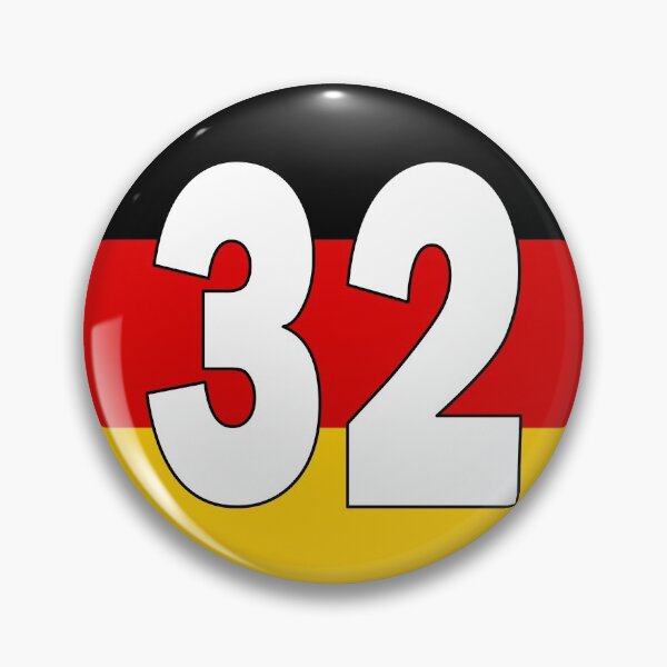 Item preview, Number 32 with Germany flag on the background designed and sold by AllShirts21.