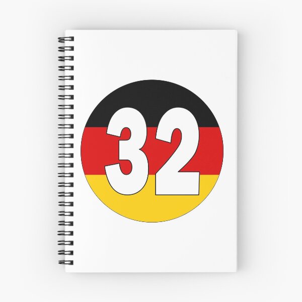 Item preview, Number 32 with Germany flag on the background designed and sold by AllShirts21.