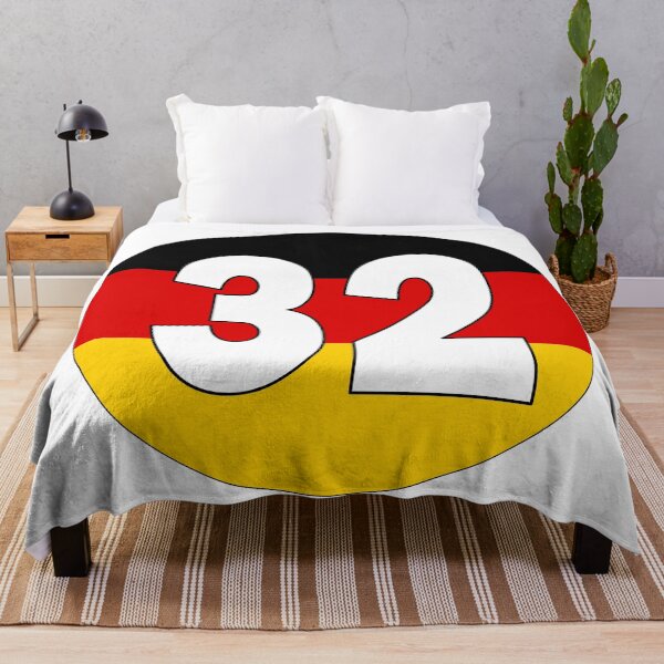 Item preview, Number 32 with Germany flag on the background designed and sold by AllShirts21.
