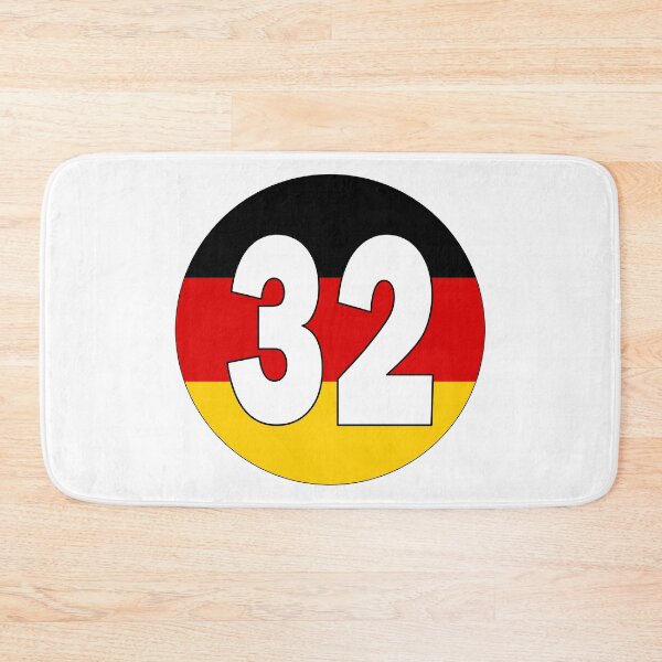 Item preview, Number 32 with Germany flag on the background designed and sold by AllShirts21.