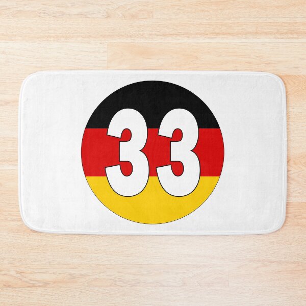 Item preview, Number 33 with Germany flag on the background designed and sold by AllShirts21.
