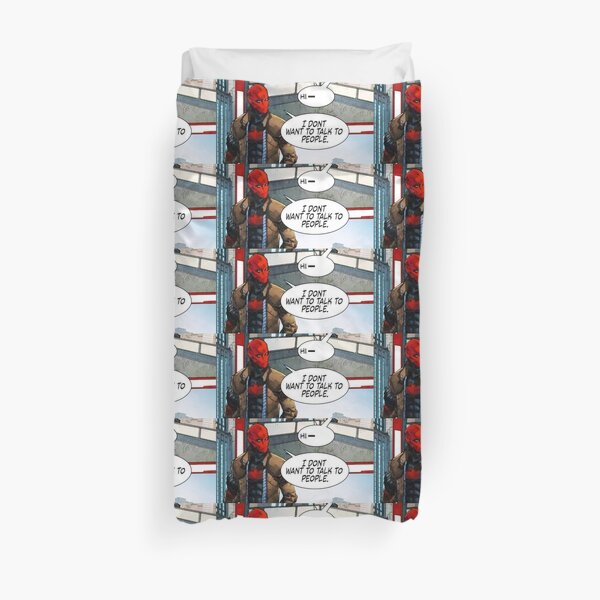 Red Hood - I Don't Want to Talk to People Duvet Cover