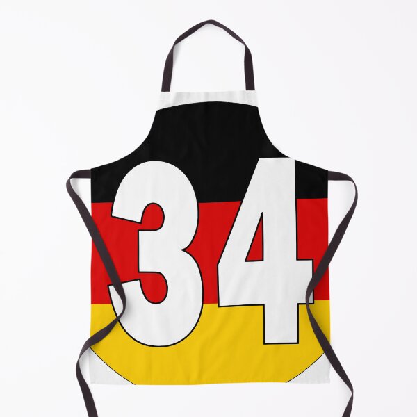 Item preview, Number 34 with Germany flag on the background designed and sold by AllShirts21.