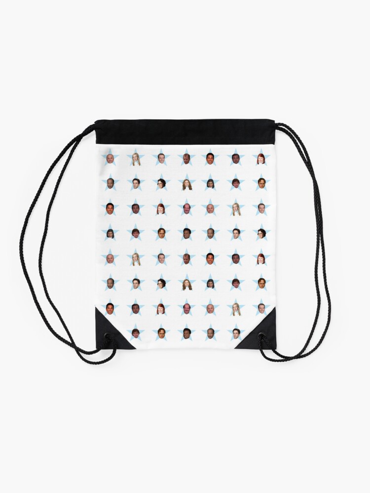 Alternate view of The Office Cast Star Stickers Drawstring Bag