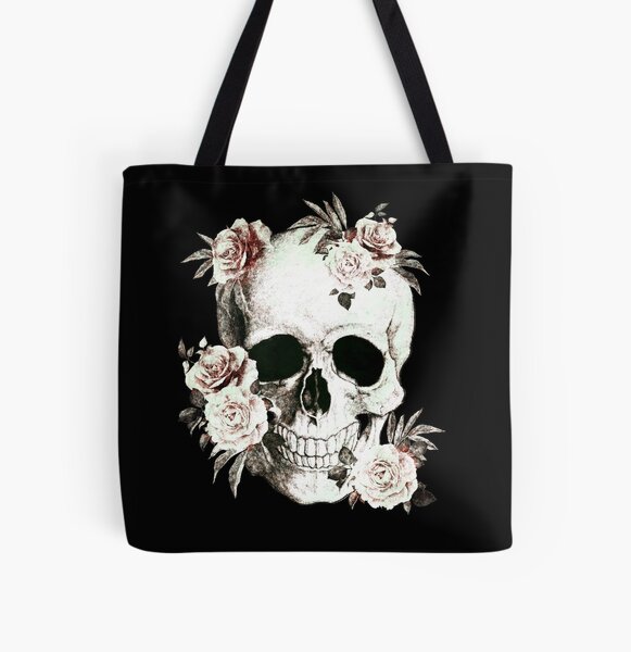 Item preview, Skull human anatomy floral, skeleton watercolor roses,mask cool, funny,cute, designed and sold by Collagedream.