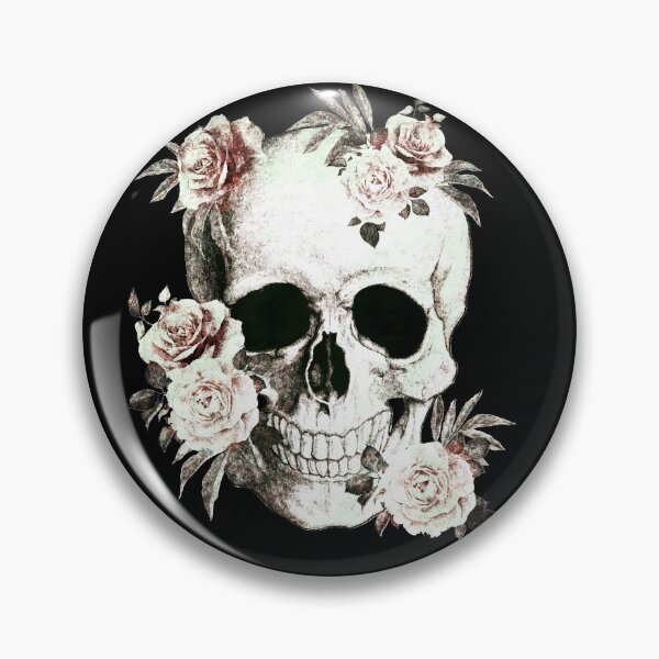 Item preview, Skull human anatomy floral, skeleton watercolor roses,mask cool, funny,cute, designed and sold by Collagedream.