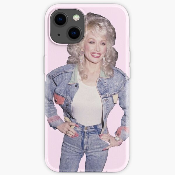 Dolly Parton Denim Outfit Transparent iPhone Soft Case