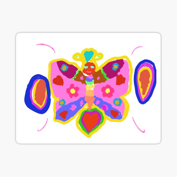 Rose's Fantasy Butterfly Sticker