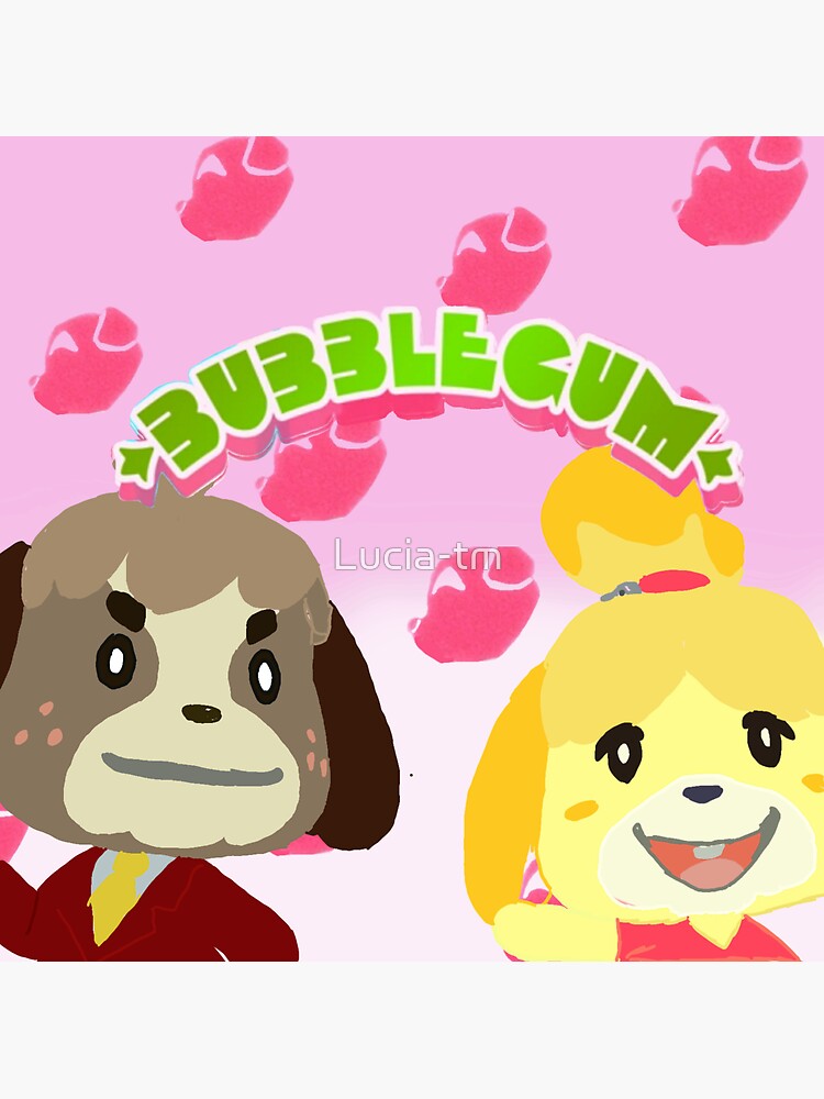 "bubblegum k.k digby x isabelle" Sticker for Sale by Luciatm Redbubble