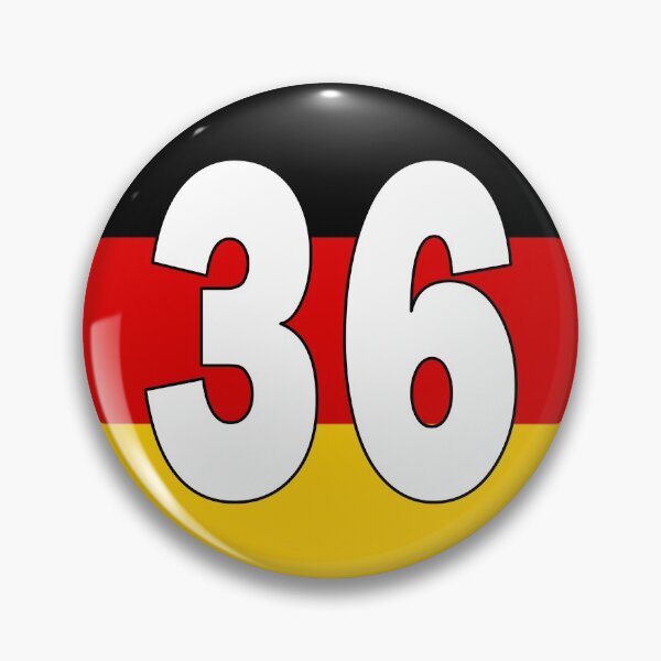 Item preview, Number 36 with Germany flag on the background designed and sold by AllShirts21.