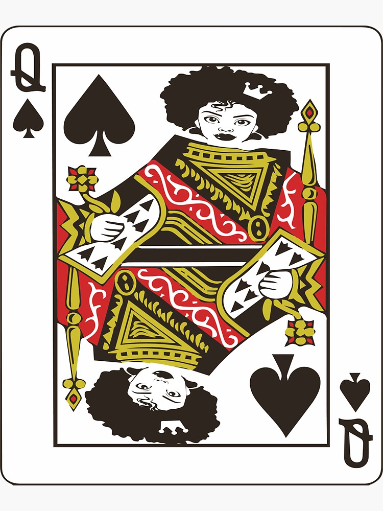 "Afro Queen of Spades Black Queen of Spade Card Gifts Idea For Girls