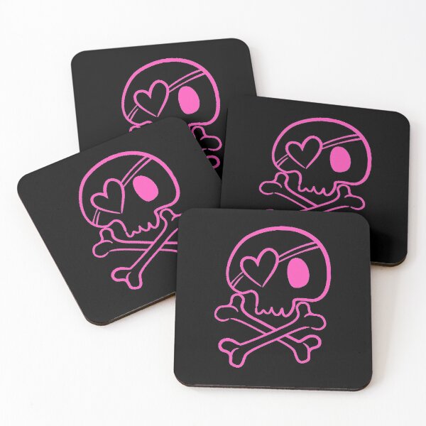 Item preview, Pretty in Punk - Lovely Pink Skull & Bones designed and sold by libs182.