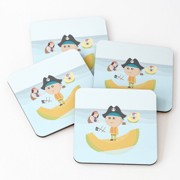 Item preview, Cute pirates on fruits after shipwreck designed and sold by Giacob.